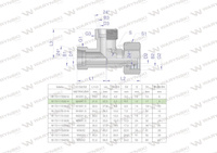 Trójnik hydrauliczny niesymetryczny metryczny BBA M14x1.5 08L (XEVL) Waryński ( sprzedawane po 2 )