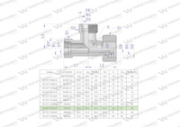 Trójnik hydrauliczny niesymetryczny metryczny BBA M36x2 28L (XEVL) Waryński