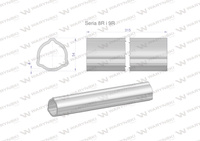 Rura wewnętrzna Seria 8R i 9R do wału 460 przegubowo-teleskopowego 54x5mm 315 mm WARYŃSKI