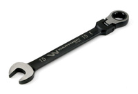 Klucz płasko-oczkowy 15 mm z grzechotką 72 zęby i przegubem Waryński