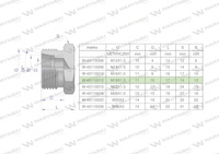 Korek hydrauliczny metryczny (na klucz) M18x1.5 12L Waryński ( sprzedawane po 10 )