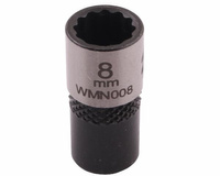 Nasadka dwunastokątna 1/4". 8 mm. CrV50BV30. DIN 3124. Waryński