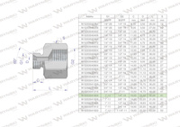 Tulejka różnicowa hydrauliczna calowa AB 1"GZ x 1/4"GW BSP Waryński