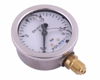 Manometr glicerynowy M63 0-16 bar dolne przyłącze G1/4" POLMO