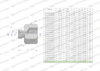 Tulejka różnicowa hydrauliczna calowa AB 1"GZ x 1 1/4"GW BSP Waryński