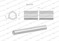 Rura wewnętrzna Seria 3R do wału 460 przegubowo-teleskopowego 36x4.5 mm 315 mm WARYŃSKI