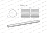 Rura zewnętrzna Seria 8R i 9R do wału 1010 przegubowo-teleskopowego 63x4 mm 885 mm WARYŃSKI