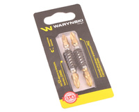 Końcówki wkrętakowe z absorberem sprężynowym PH2 65mm Waryński komplet w blistrze dwusztukowym