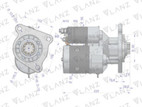 Rozrusznik z reduktorem typu Magneton MF3  MASSEY FERGUSON GLANZ