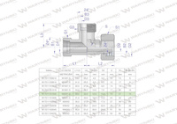 Trójnik hydrauliczny niesymetryczny metryczny BBA M22x1.5 15L (XEVL) Waryński ( sprzedawane po 5 )