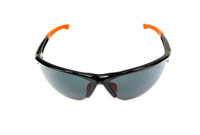 Okulary ochronne z poliwęglanu gumowe okł CE ciemne szkła Teger