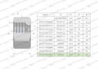 Nakrętka hydrauliczna metryczna (M42L) M52x2 42L Waryński ( sprzedawane po 2 )