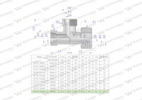 Trójnik hydrauliczny niesymetryczny metryczny BBA M52x4 42L (XEVL) Waryński