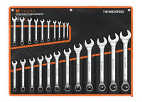 Zestaw kluczy płasko-oczkowych, 22 szt, Teger