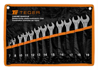Zestaw kluczy płasko-oczkowych 12 szt / TEGER