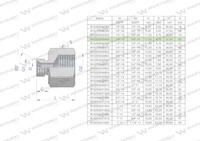 Tulejka różnicowa hydrauliczna calowa AB 1/4"GZ x 3/8"GW BSP Waryński ( sprzedawane po 2 )