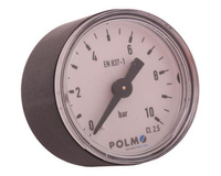 Manometr suchy M40 0-10 bar gwint G1/8" tylne przyłącze obudowa plastikowa POLMO