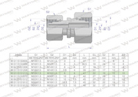 Złączka hydrauliczna metryczna AA M18x1.5 12L x M16x1.5 10L Waryński ( sprzedawane po 5 )