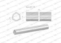 Rura wewnętrzna Seria 6R i 7R do wału 510 przegubowo-teleskopowego 45x5.5mm 355 mm WARYŃSKI