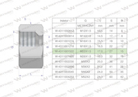 Nakrętka hydrauliczna metryczna (M15L) M22x1.5 15L Waryński ( sprzedawane po 20 )