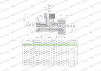 Trójnik hydrauliczny niesymetryczny metryczny BBA M12x1.5 06L (XEVL) Waryński ( sprzedawane po 2 )